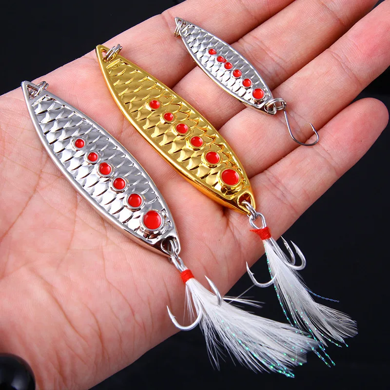 5/7/10/15/20g Gold Silver Metal VIB Lures Feather Blood Slot Hook Spoon Lure Fishing bait Bass Artificial Hard Bait
5/7/10/15/20g Gold Silver Metal VIB Lures Feather Blood Slot Hook Spoon Lure Fishing bait Bass Artificial Hard Bait