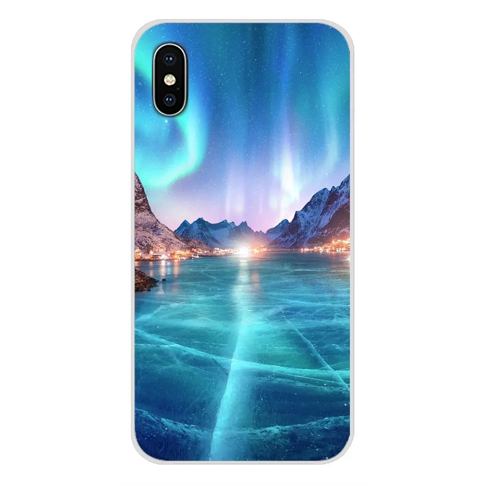 Аксессуары чехлы для телефонов Apple iPhone X XR XS 11Pro MAX 4S 5C SE 6S 7 8 Plus ipod touch 5 6 North Lights Sky |