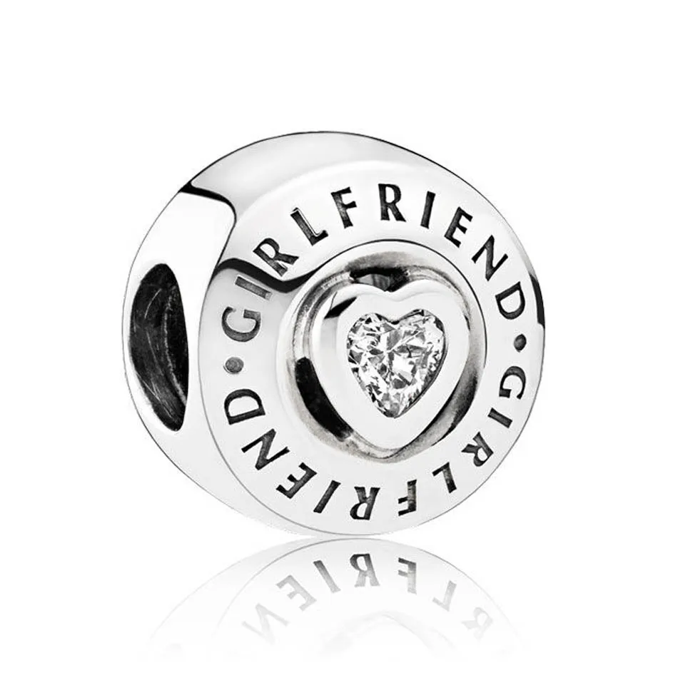 Girlfriend Charm for Women Bracelet Bangle Lady Gift Heat Clear CZ Bead Authentic S925 Silver DIY Jewelry
Girlfriend Charm for Women Bracelet Bangle Lady Gift Heat Clear CZ Bead Authentic S925 Silver DIY Jewelry