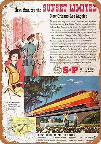 Nonbrand 12 x 16 Aluminum Metal Sign - Vintage Look 1951 Southern Pacific Sunset Limited
Nonbrand 12 x 16 Aluminum Metal Sign - Vintage Look 1951 Southern Pacific Sunset Limited