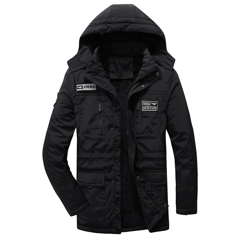Winter Jacket Men Fleece Warm Cotton-Padded coats Thickens Military Overcoat Windbreaker Parka men Brand Clothing size M~4XL
Winter Jacket Men Fleece Warm Cotton-Padded coats Thickens Military Overcoat Windbreaker Parka men Brand Clothing size M~4XL
