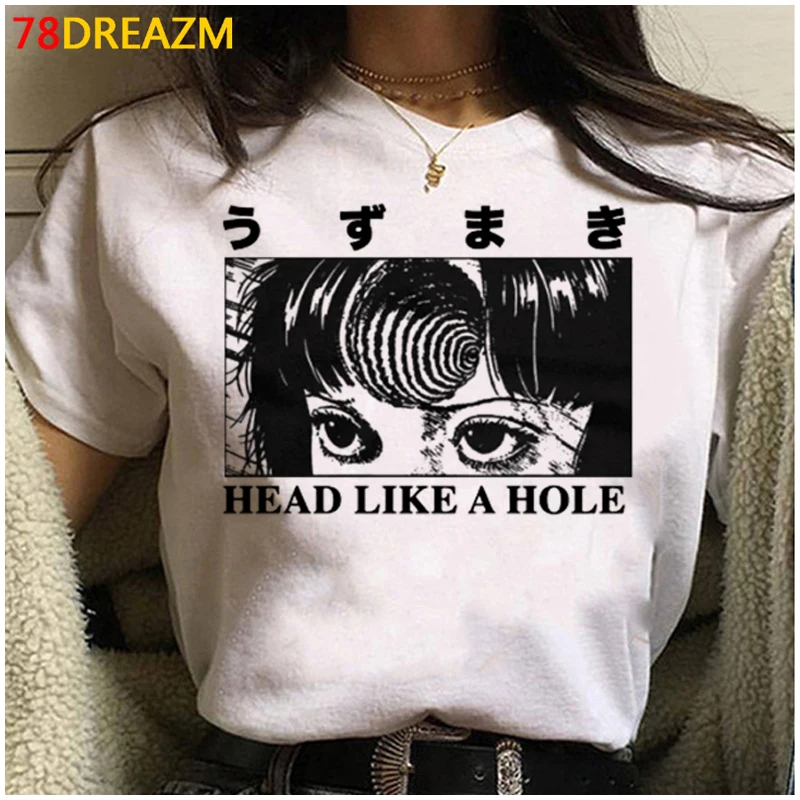 Футболка с рисунком японского аниме для девушек, белая футболка в стиле Харадзюку, футболка для пар, белая футболка 
Футболка с рисунком японского аниме для девушек, белая футболка в стиле Харадзюку, футболка для пар, белая футболка