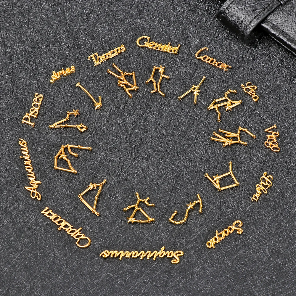 12 Constellation Alloy Charms Bezel Filling DIY Jewelry Making Material Zodiac Signs Bracelet Necklace Crafting Resin Fillers
12 Constellation Alloy Charms Bezel Filling DIY Jewelry Making Material Zodiac Signs Bracelet Necklace Crafting Resin Fillers