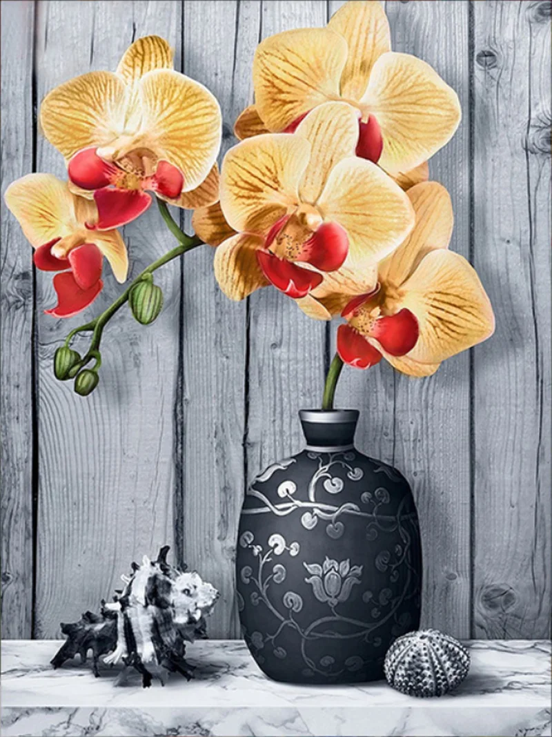 Diamond Painting Kits Orchid Handicrafts Full Round Wirh AB Drill Flower Vase Rhinestone Pictures Mosaic Sale Wall Decoration
Diamond Painting Kits Orchid Handicrafts Full Round Wirh AB Drill Flower Vase Rhinestone Pictures Mosaic Sale Wall Decoration