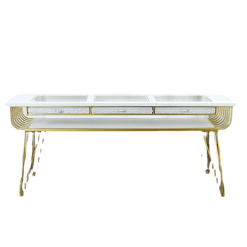 1.8m Manicure Three Seat Nail Table Dask Simple Double-Layer Marble Glass Mesa Nail Table Marble Nail Tables No Chairs Stools
1.8m Manicure Three Seat Nail Table Dask Simple Double-Layer Marble Glass Mesa Nail Table Marble Nail Tables No Chairs Stools