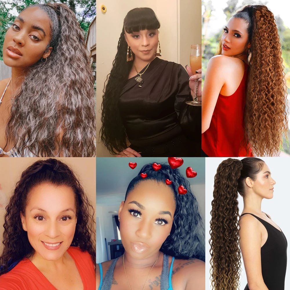 WERD Long Curly Hair Drawstring Ponytail Wig Synthetic Hair Extension Black Brown Ladies African Curly Hair Corn Waves
WERD Long Curly Hair Drawstring Ponytail Wig Synthetic Hair Extension Black Brown Ladies African Curly Hair Corn Waves