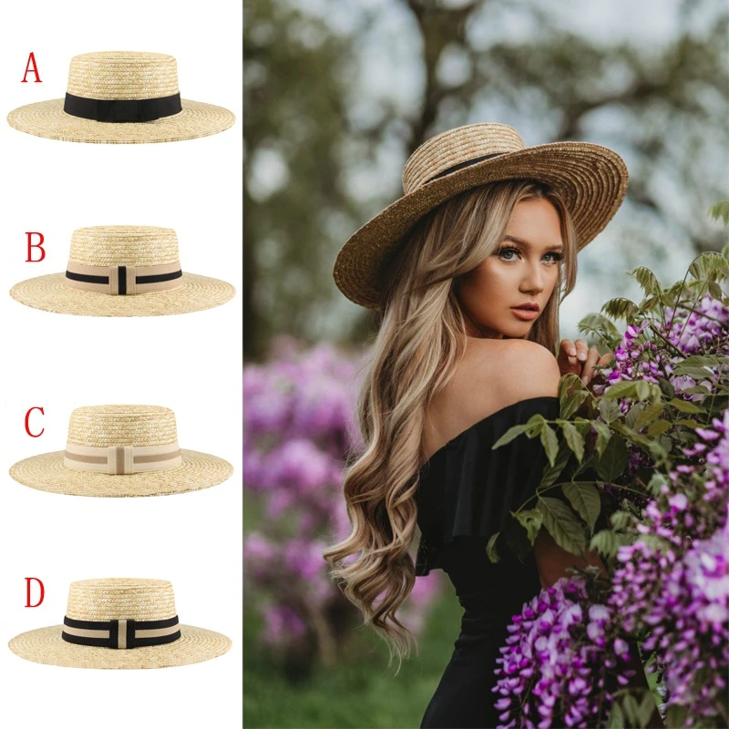 Men Women Straw Flat Top Boater Hats Wide Brim Sailor Caps Summer Sombrero Beach Sunhat Outdoor Sunbonnet Size US 7 1/4 UK L
Men Women Straw Flat Top Boater Hats Wide Brim Sailor Caps Summer Sombrero Beach Sunhat Outdoor Sunbonnet Size US 7 1/4 UK L