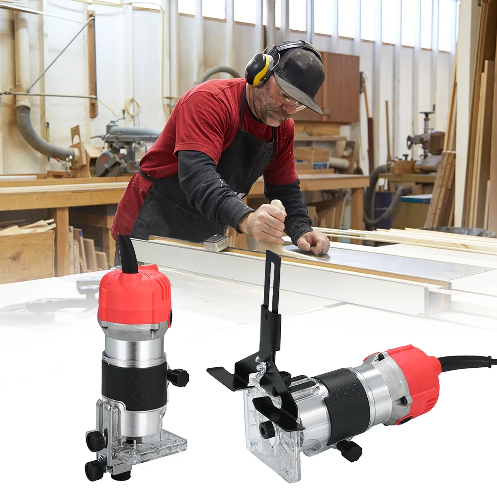 Trim Router 30000r/min with Transparent Base Edge Guide Wood Laminate Electric Trimmer Compact Palm Router Corded
Trim Router 30000r/min with Transparent Base Edge Guide Wood Laminate Electric Trimmer Compact Palm Router Corded