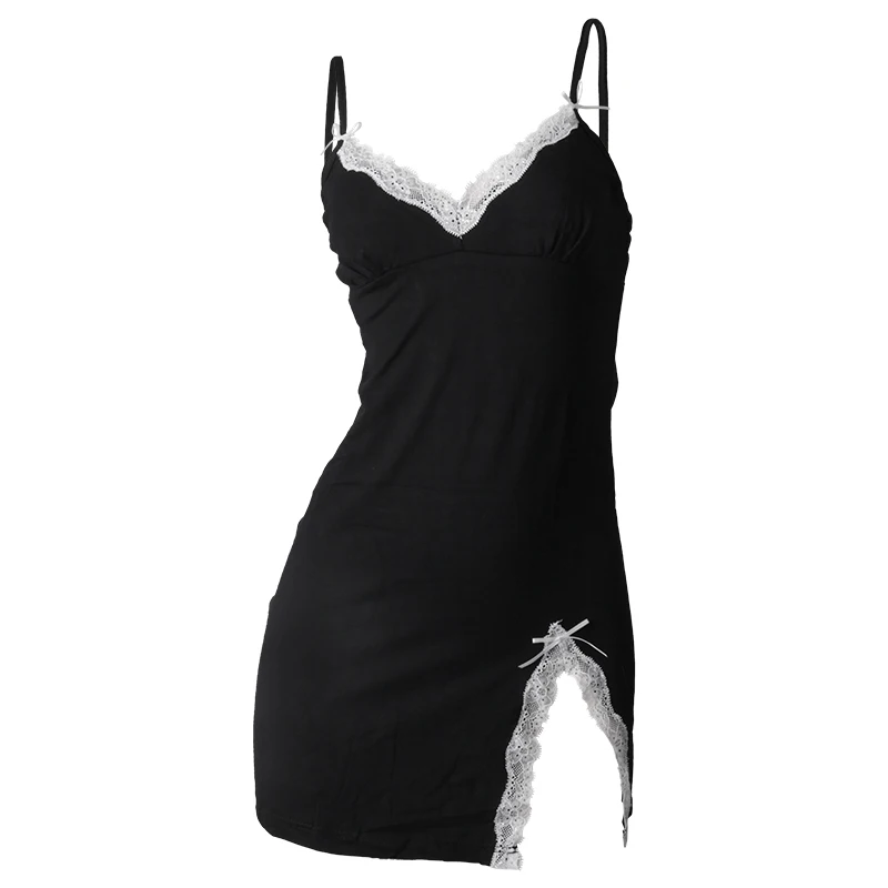 Sexy Lace Cotton Nightgown Women Mini Short Night Dress With Panties Spaghetti Strap Nightdress Sleepwear Slim Nighties
Sexy Lace Cotton Nightgown Women Mini Short Night Dress With Panties Spaghetti Strap Nightdress Sleepwear Slim Nighties