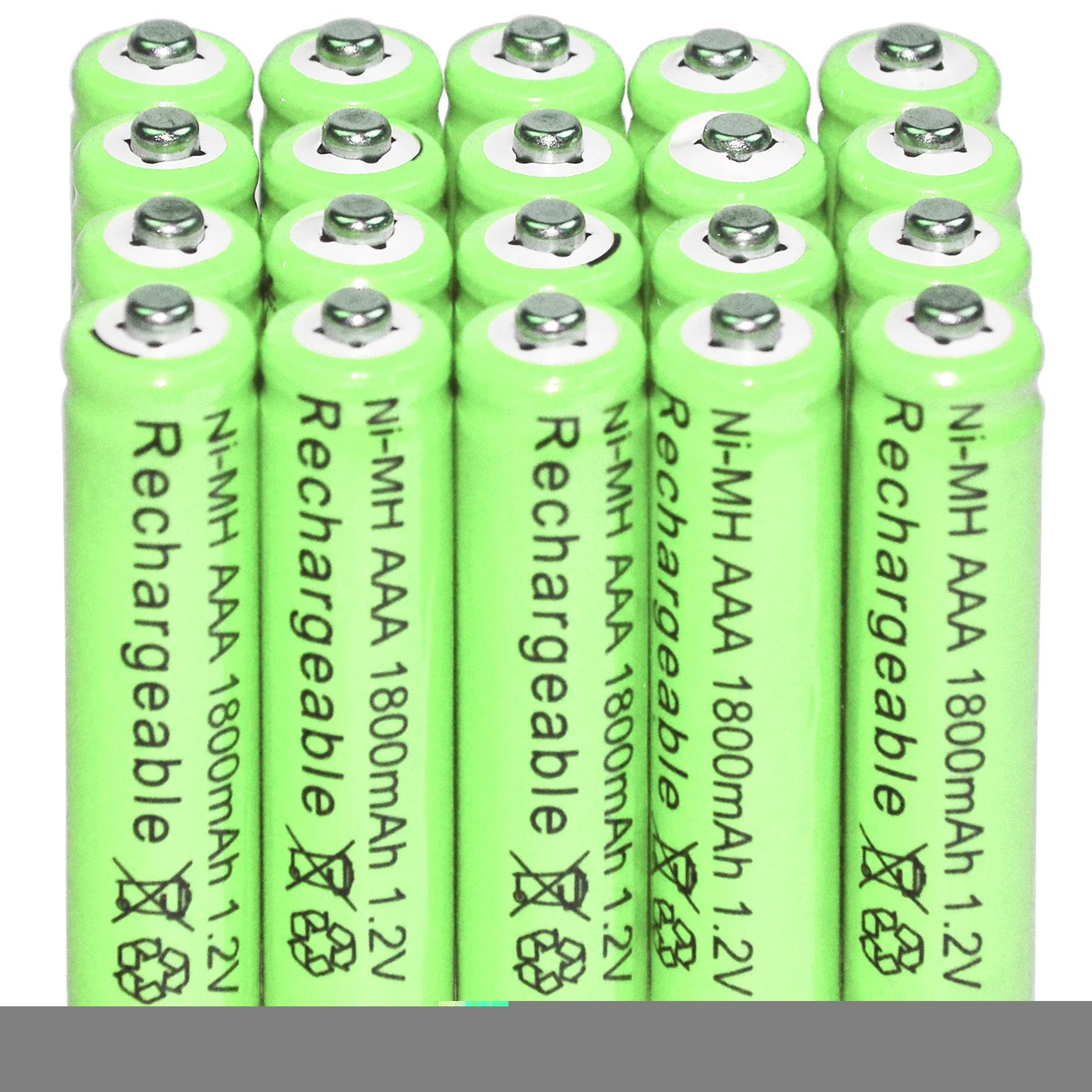 2-48pcs New Brand AAA rechargeable battery 1800mah 1.2V NI-MH Rechargeable for led light toy mp3 Green | Электроника