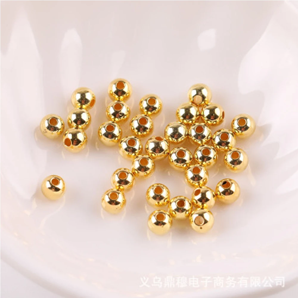 4mm-8mm Golden Color Copper-plated Plastic Round Ball 4 Size Metal Spacer Round Beads For Diy Jewelry Handicrafts Making
4mm-8mm Golden Color Copper-plated Plastic Round Ball 4 Size Metal Spacer Round Beads For Diy Jewelry Handicrafts Making