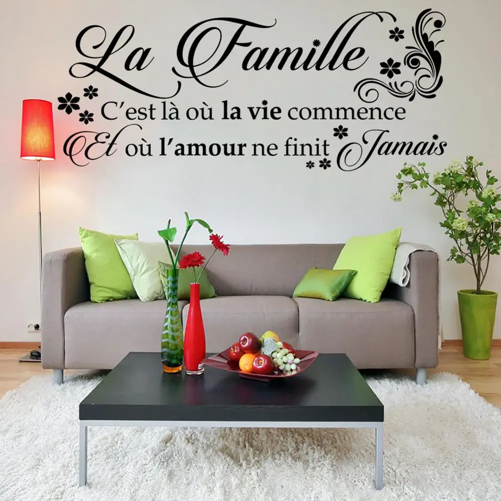 Giant Size French Family Quote with Flowers Wall Sticker Decal Home Decoration Mural Removable Vinyl Pvc Matte Finish
Giant Size French Family Quote with Flowers Wall Sticker Decal Home Decoration Mural Removable Vinyl Pvc Matte Finish
