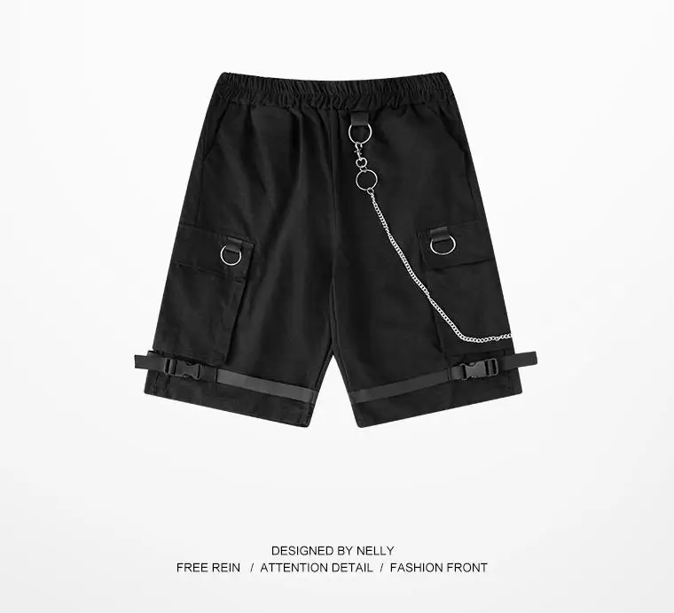 Streetwear Zipper Loose Cargo Shorts Women Harajuku Black Khaki Knee Shorts Plus Size Casual Elastic Waist Shorts Summer 2020
Streetwear Zipper Loose Cargo Shorts Women Harajuku Black Khaki Knee Shorts Plus Size Casual Elastic Waist Shorts Summer 2020