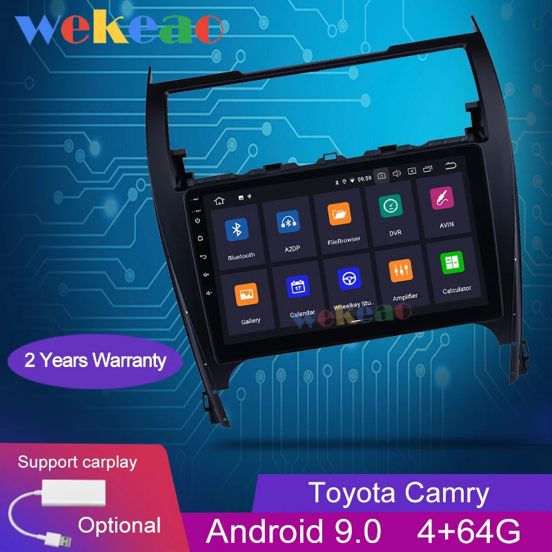 Автомагнитола Wekeao с сенсорным экраном 10 1 дюйма Din Android 9 0 GPS Wi-Fi 2012-2014 | Автомобили и