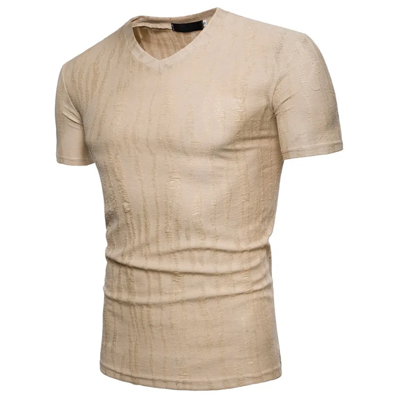 Mens V Neck Short Sleeve T Shirt Hipster Ripped Hole Slim Fit T-shirt Men Daily Casual Streetwear Tshirt Male Camisetas Hombre
Mens V Neck Short Sleeve T Shirt Hipster Ripped Hole Slim Fit T-shirt Men Daily Casual Streetwear Tshirt Male Camisetas Hombre
