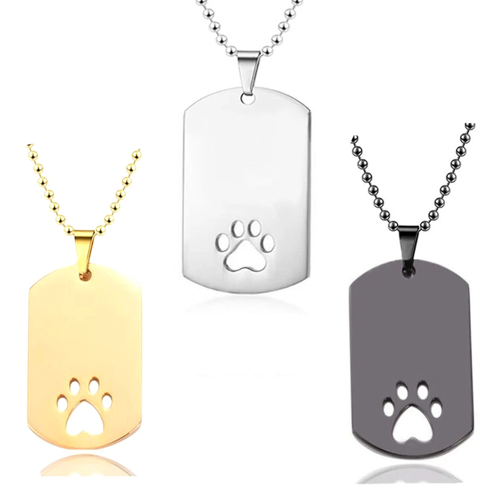 Dropshipping Stainless Steel Polished Hollow Dog Pet Paw Print Dog Tag Pendant Necklace with 20" Chain 4 Colors
Dropshipping Stainless Steel Polished Hollow Dog Pet Paw Print Dog Tag Pendant Necklace with 20" Chain 4 Colors