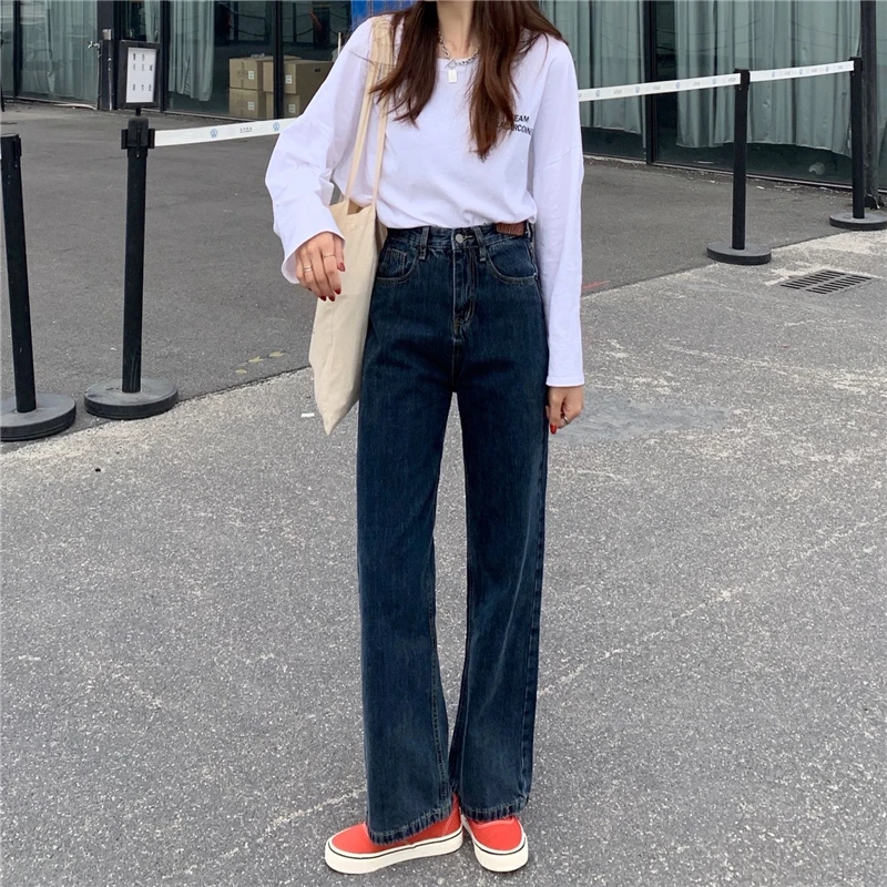 High Waist Jeans Women's Loose Straight Retro Chic Hong Kong Style Pants 2021 New Slimming Versatile Wide Leg Pants
High Waist Jeans Women's Loose Straight Retro Chic Hong Kong Style Pants 2021 New Slimming Versatile Wide Leg Pants