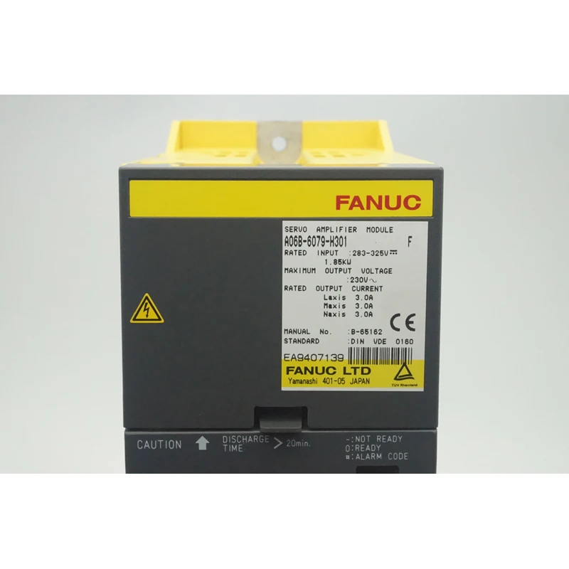 A06B-6079-H301 FANUC SERVO AMPLIFIER ALPHA warranty 3 months 
A06B-6079-H301 FANUC SERVO AMPLIFIER ALPHA warranty 3 months