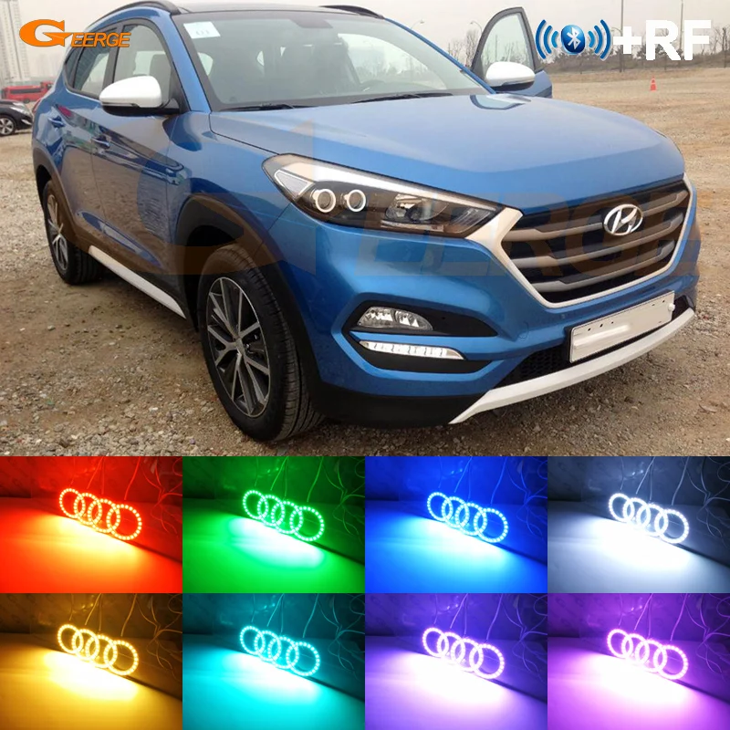 Для Hyundai Tucson TL 2015 2016 2017 2018 RF remote Bluetooth приложение многоцветный ультра яркий RGB