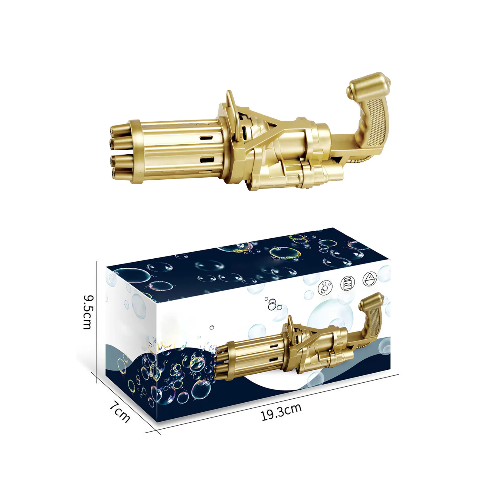 8-Hole Bubble Maker Funny Rich-Bubble Gatling Gun Bubbler Funny Gun-Shaped Bubble Machine For Child Party Camping Outdoor
8-Hole Bubble Maker Funny Rich-Bubble Gatling Gun Bubbler Funny Gun-Shaped Bubble Machine For Child Party Camping Outdoor