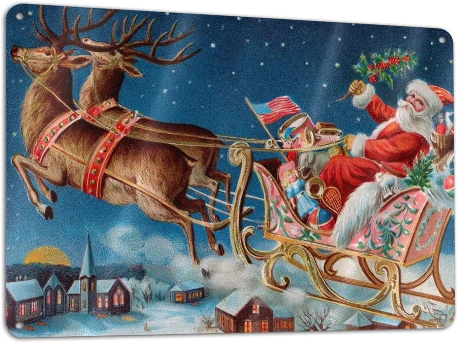 DINGDUO Metal Vintage Tin Winter Holiday Santa Sleigh Deer Flying Snow for Garage Home Bar Pub Man Cave Retro Art Sign 20 X 30
DINGDUO Metal Vintage Tin Winter Holiday Santa Sleigh Deer Flying Snow for Garage Home Bar Pub Man Cave Retro Art Sign 20 X 30