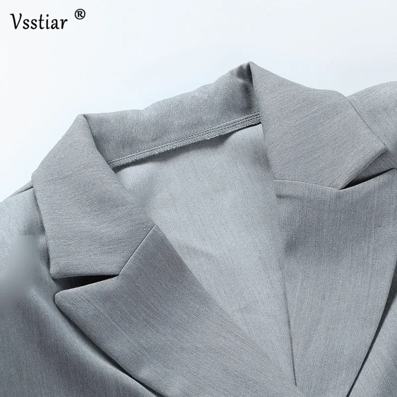Vsstiar Autumn Sexy Blazer Women Long Sleeve Sheath Winter Coat Streetwer New Fashion Elegant Gray Casual Tops Blazers 
Vsstiar Autumn Sexy Blazer Women Long Sleeve Sheath Winter Coat Streetwer New Fashion Elegant Gray Casual Tops Blazers