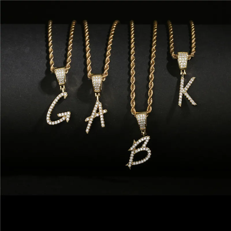 Fashion Creativity Micro Inlay Zircon 26 English Letter Copper Charm Twisted Chain Necklaces For Men Women Popular Jewelry Gift
Fashion Creativity Micro Inlay Zircon 26 English Letter Copper Charm Twisted Chain Necklaces For Men Women Popular Jewelry Gift