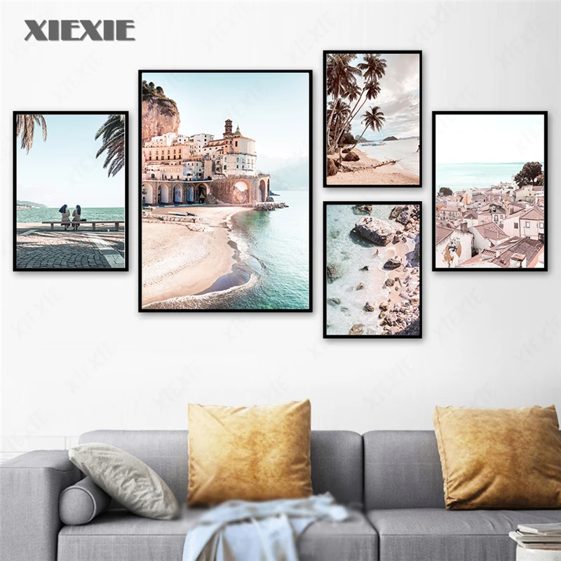 Nordic Posters and Prints Coastal City Beach Reef Coconut Tree Bike Wall Art Canvas Painting Wall Pictures for Living Room Decor
Nordic Posters and Prints Coastal City Beach Reef Coconut Tree Bike Wall Art Canvas Painting Wall Pictures for Living Room Decor