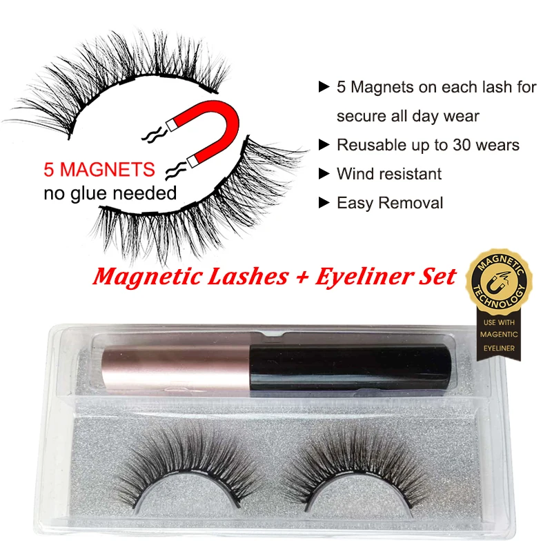 1 pair 3d false mink with 5magnetic eyelashes and eyeliner set wholesale magnetic lashes naturanl clip set in bulk makeup tools
1 pair 3d false mink with 5magnetic eyelashes and eyeliner set wholesale magnetic lashes naturanl clip set in bulk makeup tools