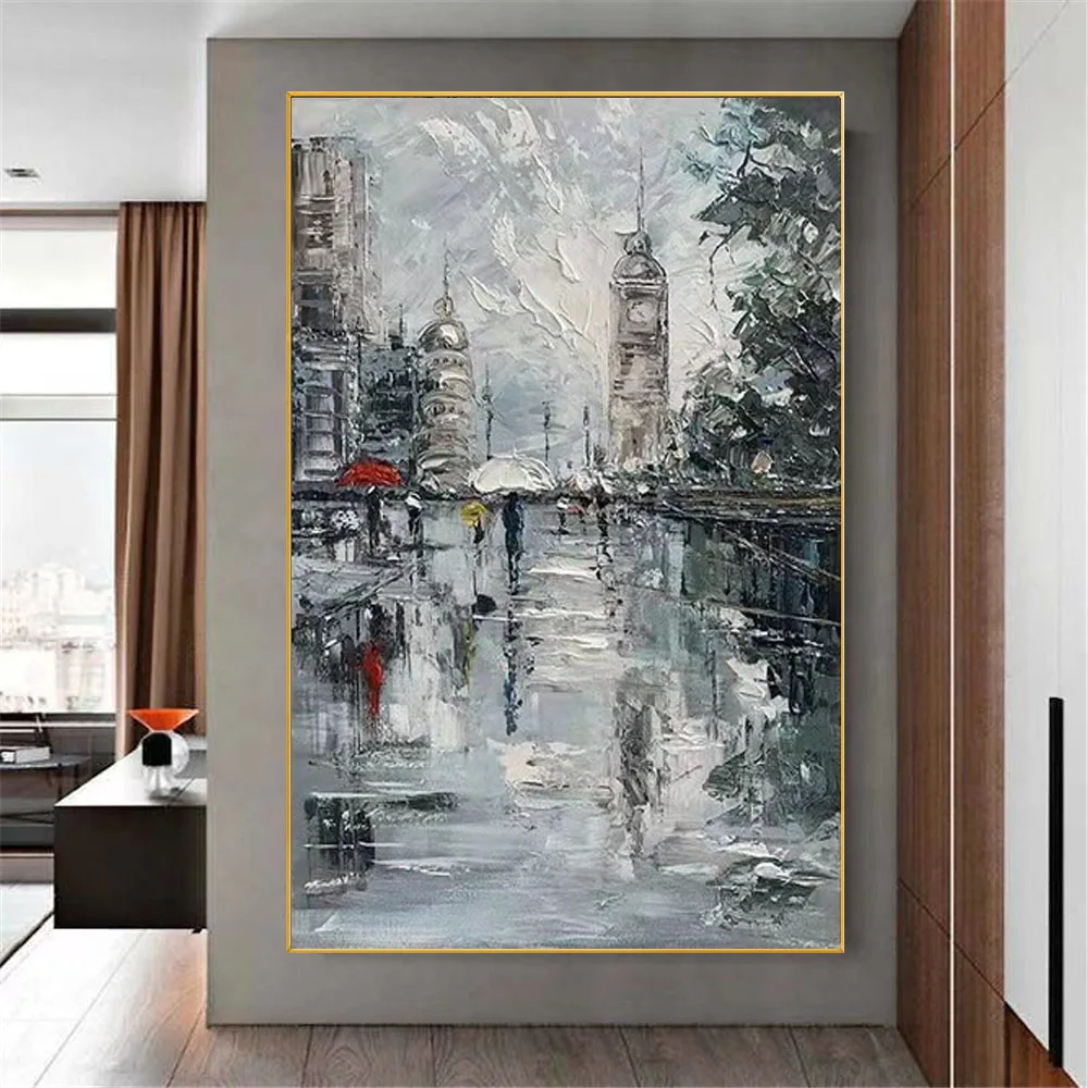 Hand Painted Abstract City Street Landscape Oil Painting On Canvas Scandinavian Nordic Art Wall Picture For Living Room decor
Hand Painted Abstract City Street Landscape Oil Painting On Canvas Scandinavian Nordic Art Wall Picture For Living Room decor