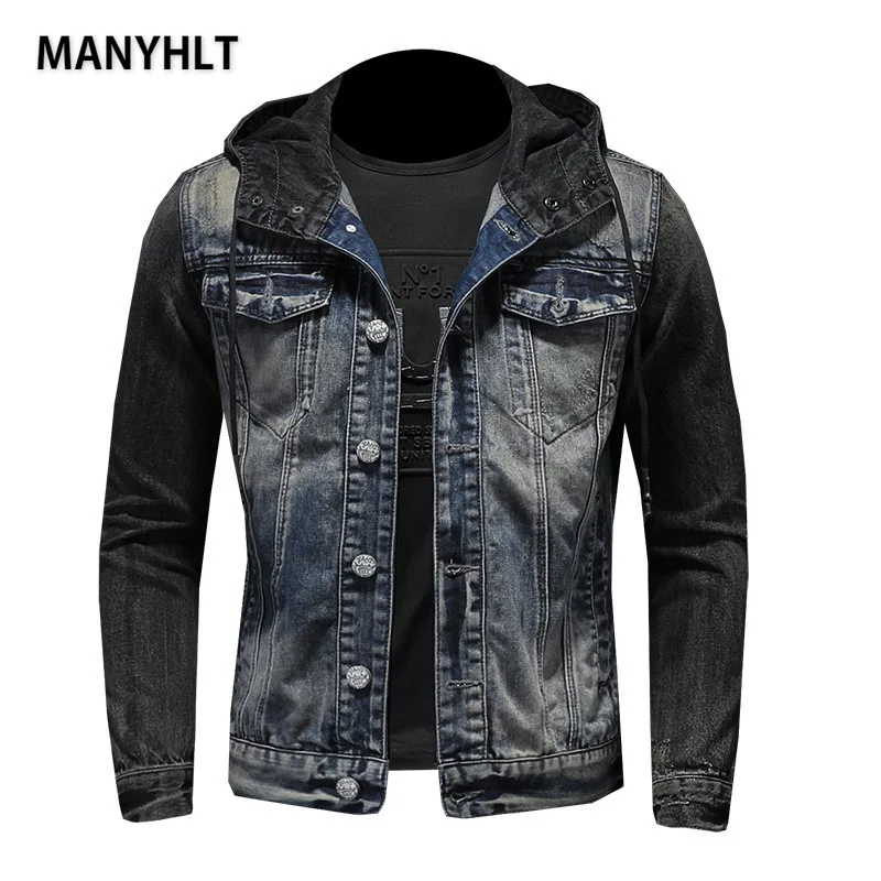 MANYHLT Men Jeans Jackets Bomber Denim Coat Male Autumn Solid Pocket Blouse Navy Blue Casual Clothes Denim Jacket With Hood
MANYHLT Men Jeans Jackets Bomber Denim Coat Male Autumn Solid Pocket Blouse Navy Blue Casual Clothes Denim Jacket With Hood