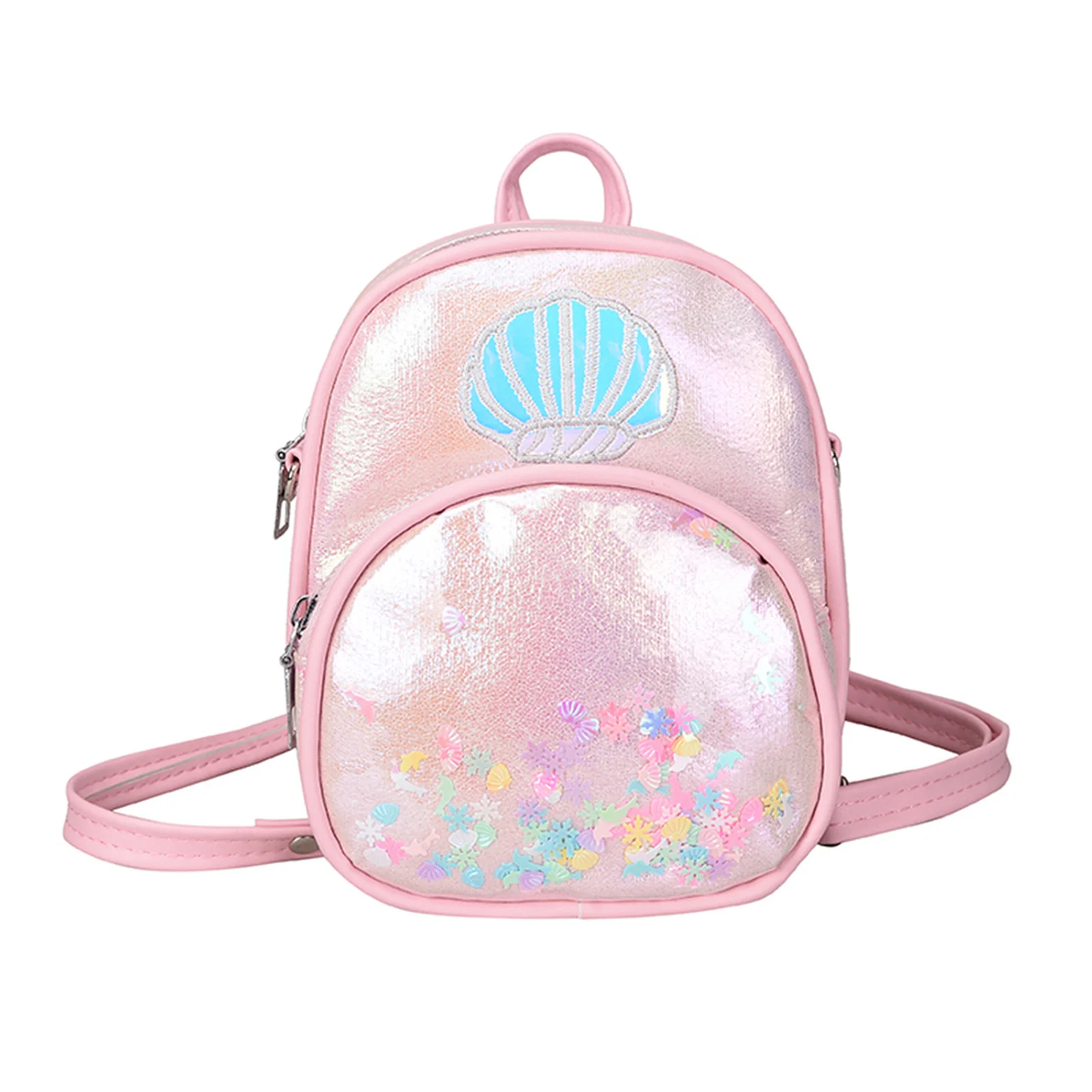 2021 Brand New Little Girl Zipper Backpack Toddlers Sweet Style Shell Embroidery Drift Sand Laser Messenger Bag Casual Schoolbag
2021 Brand New Little Girl Zipper Backpack Toddlers Sweet Style Shell Embroidery Drift Sand Laser Messenger Bag Casual Schoolbag