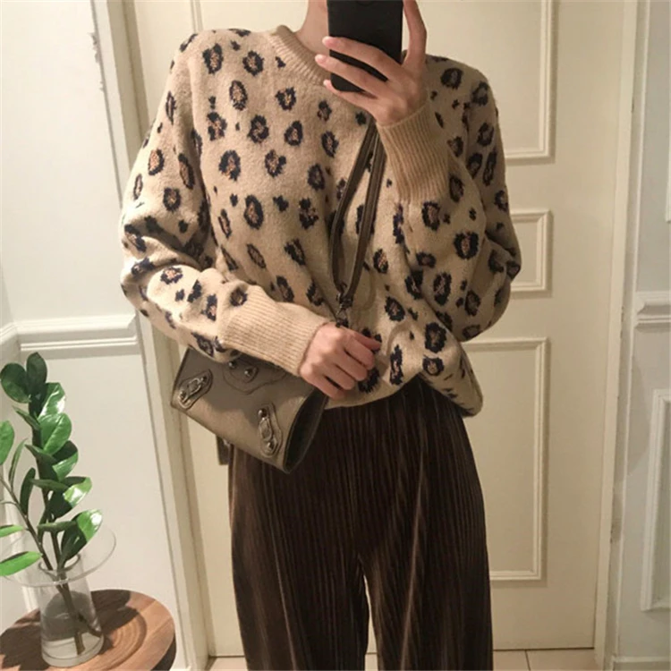 Colorfaith New 2020 Autumn Winter Women's Sweaters Pullovers Leopard Korean Style Knitted Oversize
Colorfaith New 2020 Autumn Winter Women's Sweaters Pullovers Leopard Korean Style Knitted Oversize