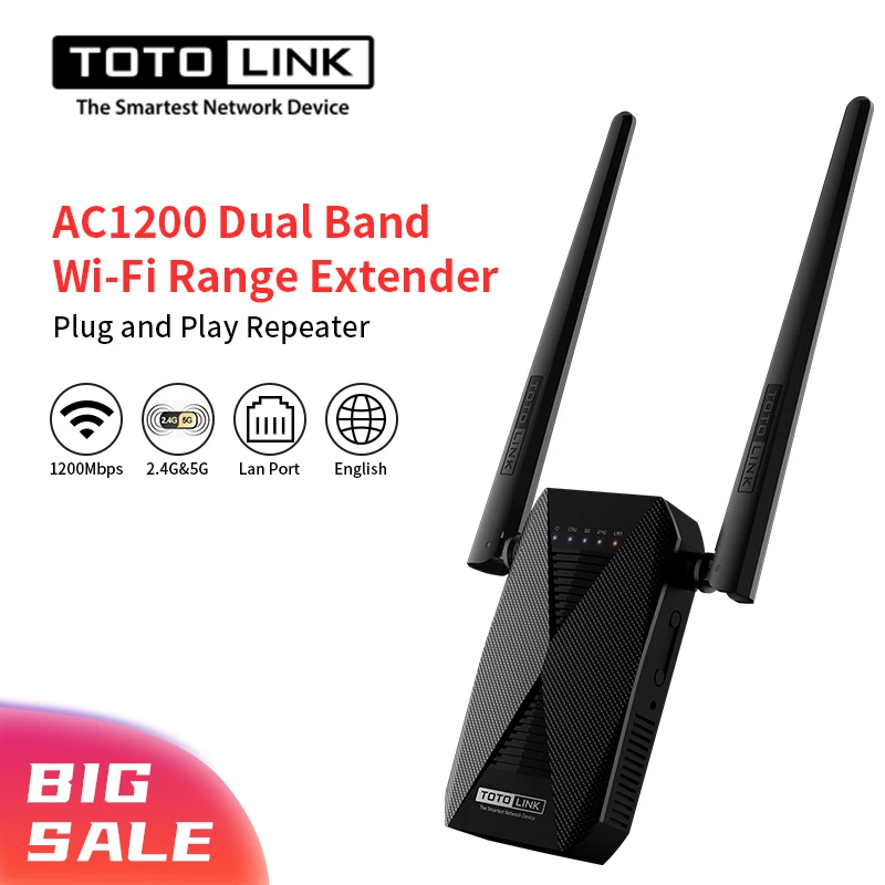 TOTOLINK AC1200 WIFI Range Extender Dual Band WiFi Repeater EX1200T WiFi Signal Amplifier 2.4G/5.0G Wifi Booster Router Partner
TOTOLINK AC1200 WIFI Range Extender Dual Band WiFi Repeater EX1200T WiFi Signal Amplifier 2.4G/5.0G Wifi Booster Router Partner