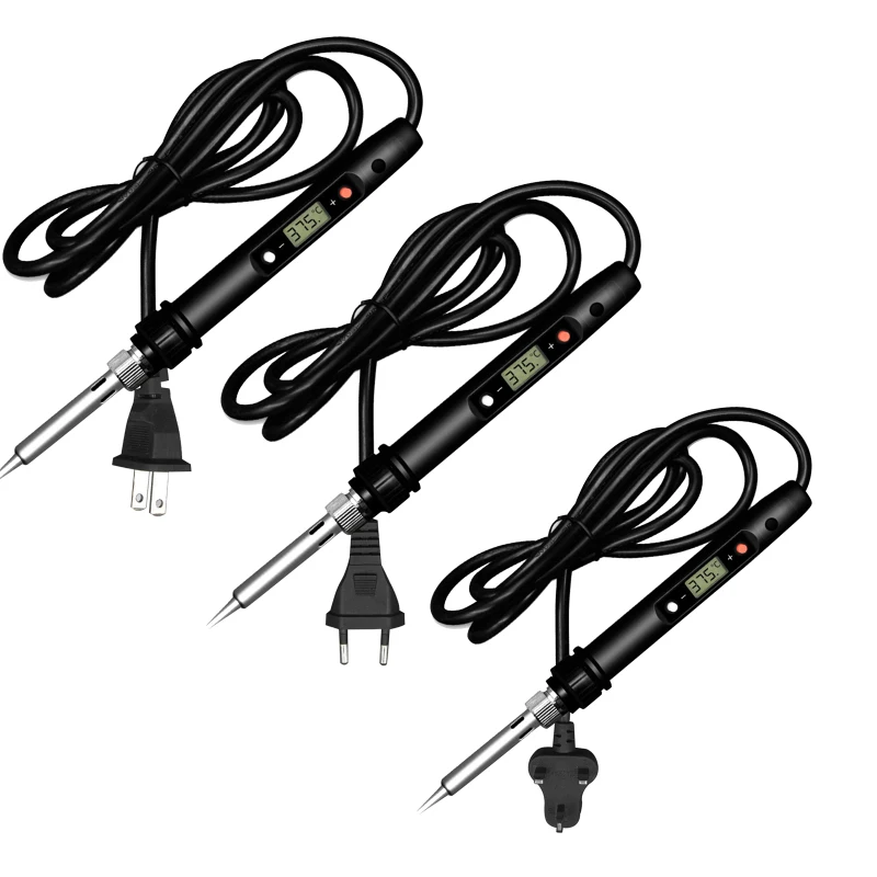 80W Electric Soldering Iron Adjustable Temperature LCD Digital Display 110V 220V Welding Solder Iron Tips Repair Rework Tool Kit
80W Electric Soldering Iron Adjustable Temperature LCD Digital Display 110V 220V Welding Solder Iron Tips Repair Rework Tool Kit