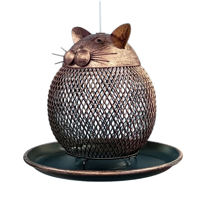 LXAF Retro Kitten Shaped Hanging Bird Feeder Drinker Metal Birdfeeder Outside Decoration Seed Water Birds Food Dispenser Outdoor
LXAF Retro Kitten Shaped Hanging Bird Feeder Drinker Metal Birdfeeder Outside Decoration Seed Water Birds Food Dispenser Outdoor