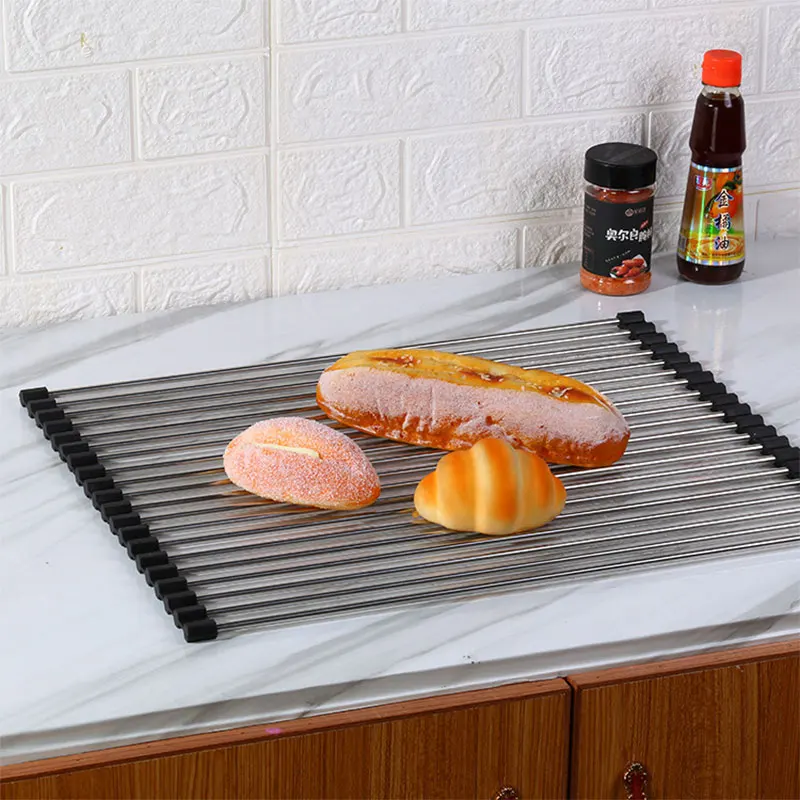 Stainless Steel Drainer Roll Up Dish Drying Rack Over the Sink For Kitchen Organizer And Storage Rack Tray Kitchen Accessories
Stainless Steel Drainer Roll Up Dish Drying Rack Over the Sink For Kitchen Organizer And Storage Rack Tray Kitchen Accessories