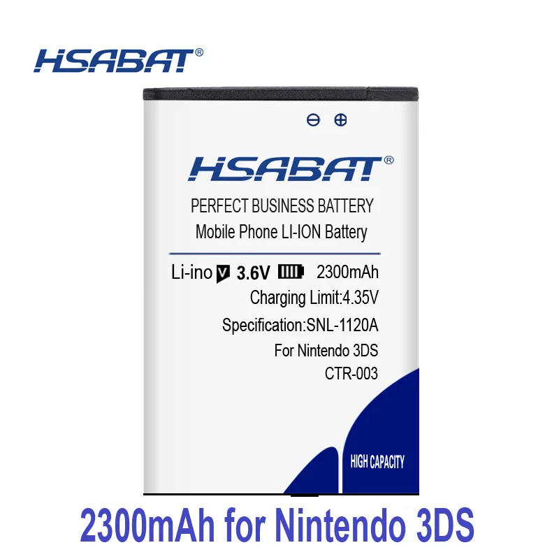 Аккумулятор HSABAT 2300 мАч 100% оригинальный аккумулятор CTR 003 для Nintendo 3DS|Батареи| |