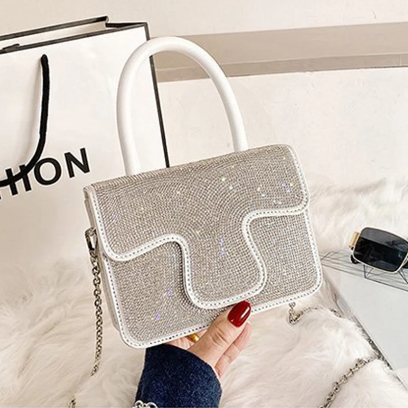 Diamond-Studded Chain Bag Women 2021 Fashion Retro Messenger Bag Office Shoulder Bags Handbag Ladies
Diamond-Studded Chain Bag Women 2021 Fashion Retro Messenger Bag Office Shoulder Bags Handbag Ladies