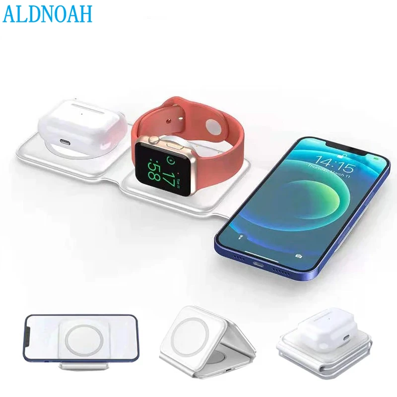 3 in 1 Wireless Charging Pad Foldable Wireless Charger For Apple Watch 7 6 5 SE Airpods Pro 2 3 iPhone 13 12 Pro Max Mini 11 X 8
3 in 1 Wireless Charging Pad Foldable Wireless Charger For Apple Watch 7 6 5 SE Airpods Pro 2 3 iPhone 13 12 Pro Max Mini 11 X 8