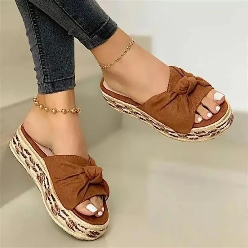 2021 Women's Shoes Solid Color Imitation Suede Bow Open Toe Flat Heel Thick Sole Comfortable Casual Fashion Sweet Sandals 6KF242
2021 Women's Shoes Solid Color Imitation Suede Bow Open Toe Flat Heel Thick Sole Comfortable Casual Fashion Sweet Sandals 6KF242