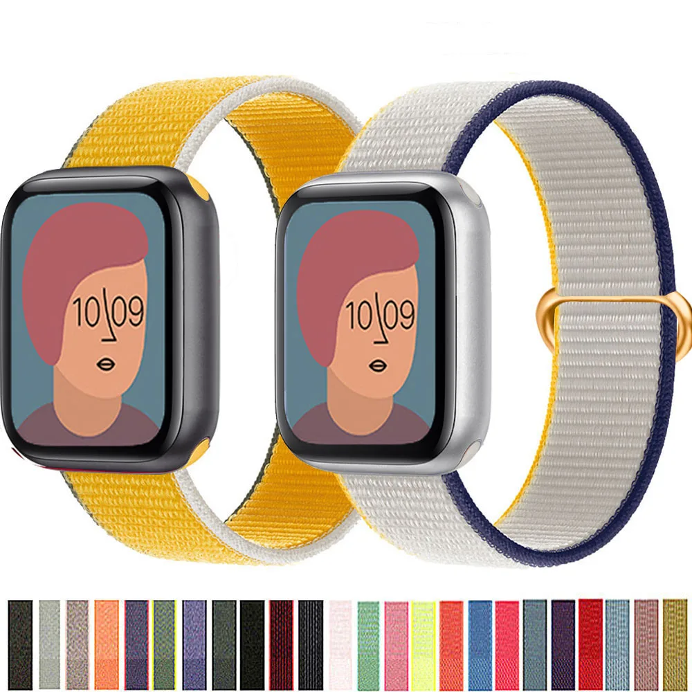 Nylon Loop Strap for apple watch band 44mm 40mm 45mm 41mm 38mm 42mm 44 mm bracelet correa Watchband iWatch serie 3 5 6 se 7 band
Nylon Loop Strap for apple watch band 44mm 40mm 45mm 41mm 38mm 42mm 44 mm bracelet correa Watchband iWatch serie 3 5 6 se 7 band