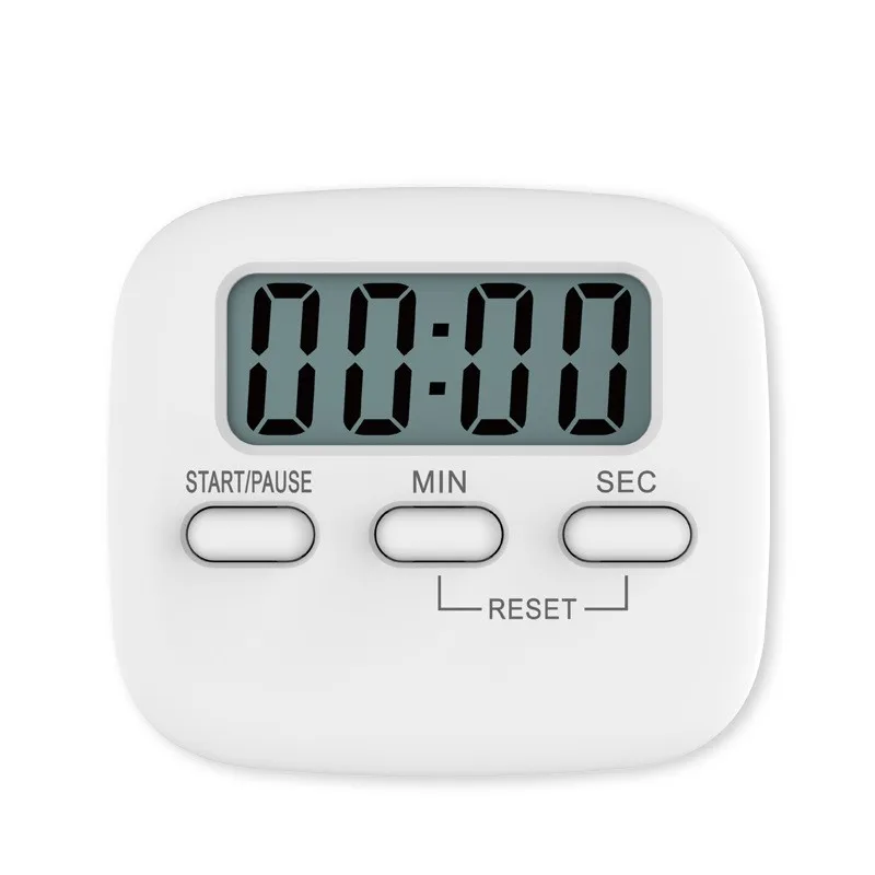 

1PC Digital Kitchen Timer Magnetic Backing Stand Countdown Alarm Mini LCD Big Digits Loud Alarm For Cooking Baking Sports Games