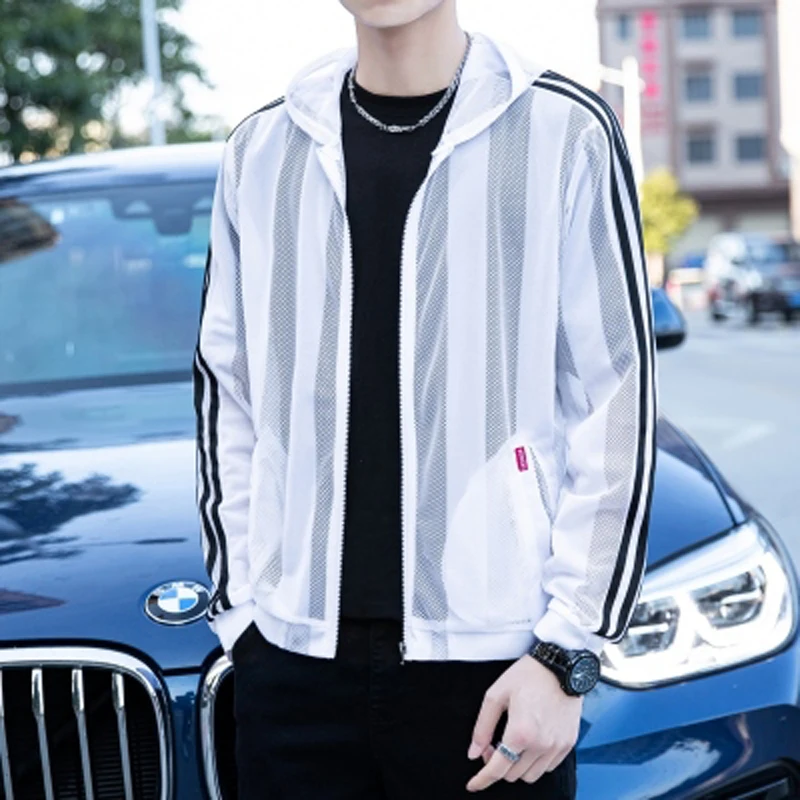 Summer sunscreen clothes men's Korean style handsome men's ultra-thin jackets mesh hollow breathable all-match jacket trend
Summer sunscreen clothes men's Korean style handsome men's ultra-thin jackets mesh hollow breathable all-match jacket trend