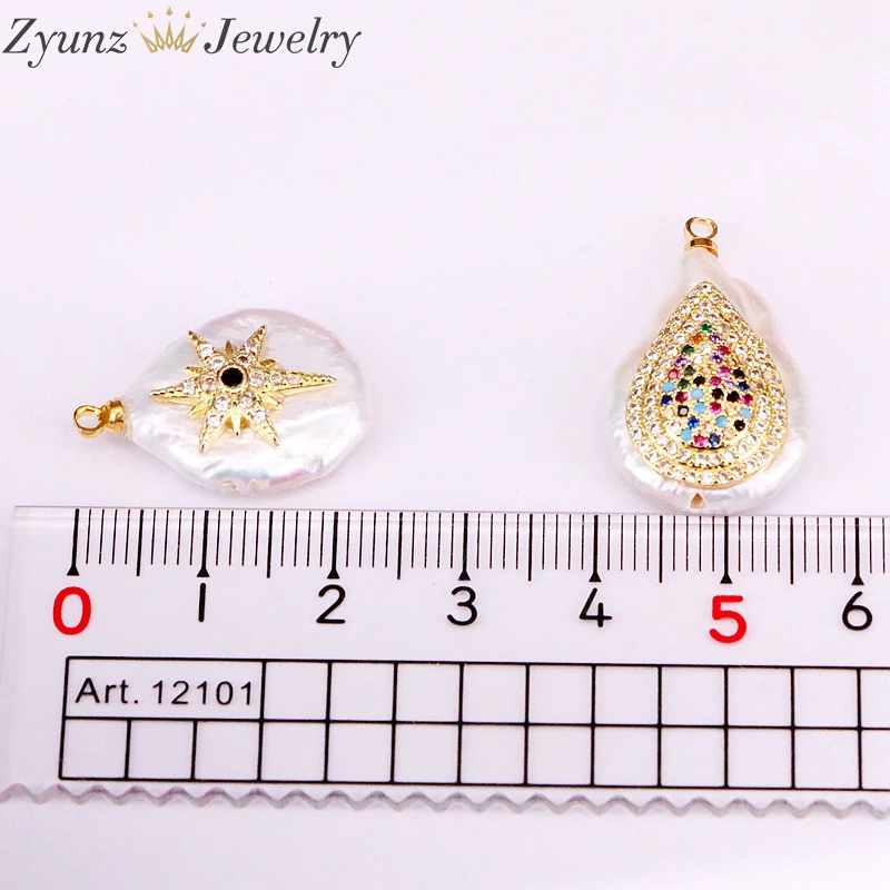 10PCS, Rainbow CZ Micro Paved Charm Nature Pearl Fashion Pendant Necklaces For Women Jewelry
10PCS, Rainbow CZ Micro Paved Charm Nature Pearl Fashion Pendant Necklaces For Women Jewelry