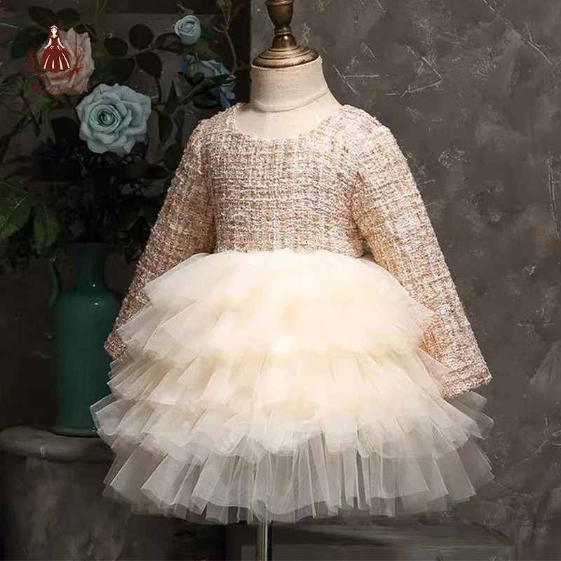 Yoliyolei Long Sleeves Ball Gown Little Kids Birthday Girls Clothes Autumn Cake Knee Length Princess Dress for Girls 1-6 Years
Yoliyolei Long Sleeves Ball Gown Little Kids Birthday Girls Clothes Autumn Cake Knee Length Princess Dress for Girls 1-6 Years