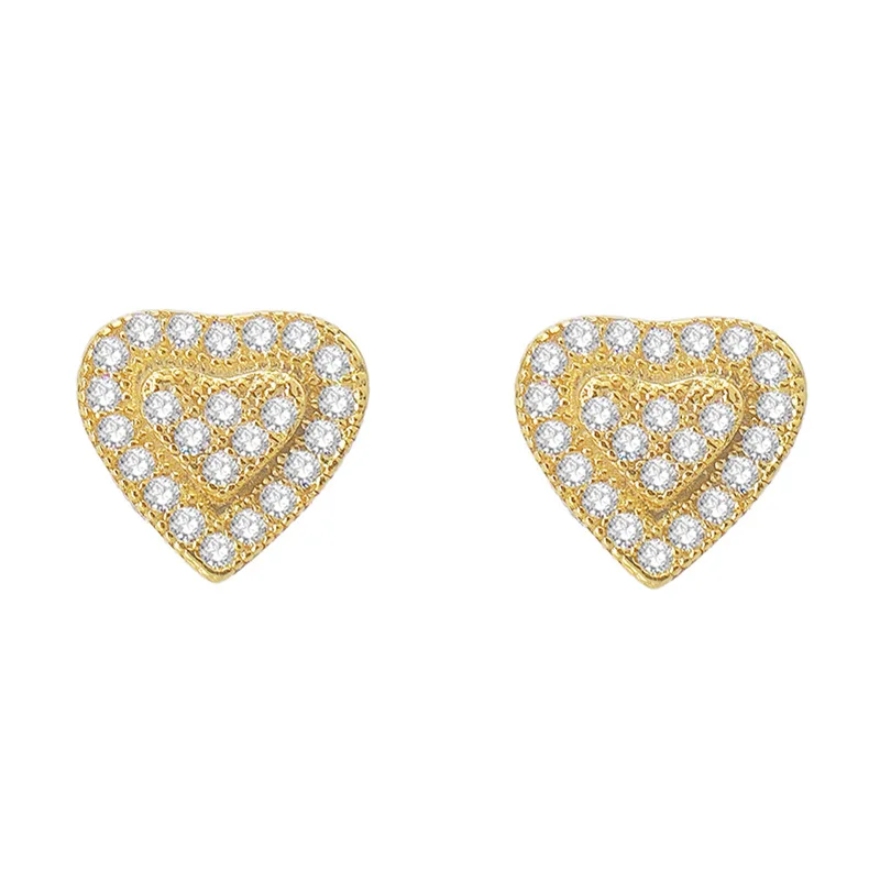 Серьги в форме сердца из муассанита VVS1 для женщин серьги стерлингового серебра 925