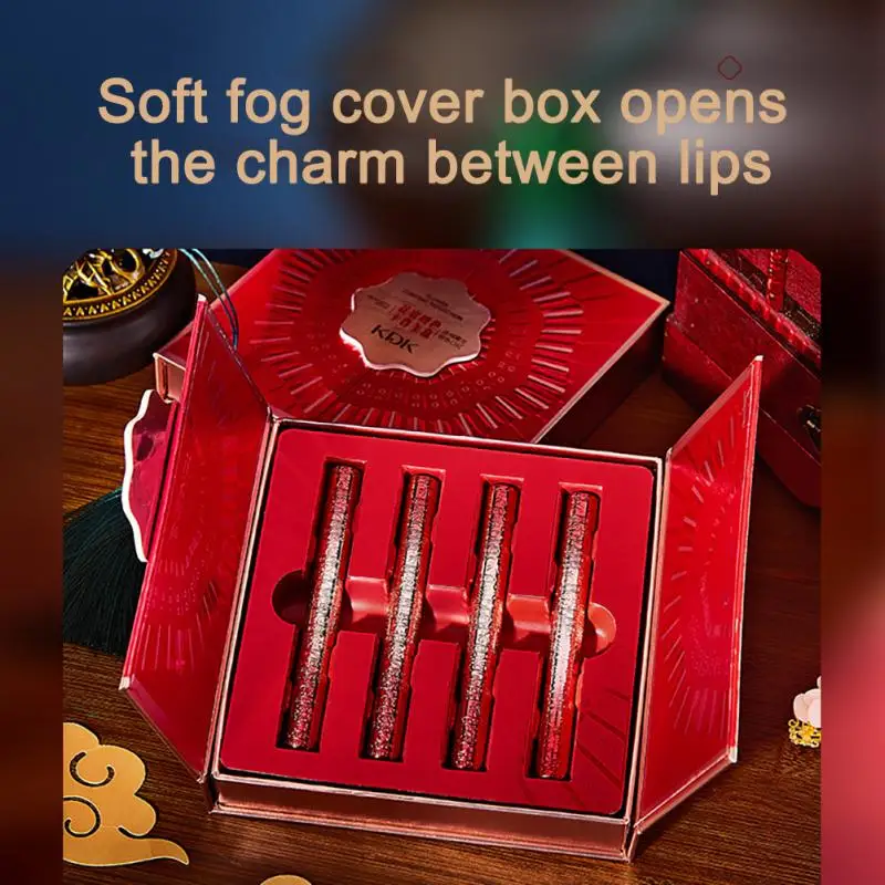 KDK 4PCS Chinese Style Retro Small Tube Embossed Lipstick Nature Moisturizing Lipstick Lasting Color Velvet Matte Lipstick TSLM1
KDK 4PCS Chinese Style Retro Small Tube Embossed Lipstick Nature Moisturizing Lipstick Lasting Color Velvet Matte Lipstick TSLM1