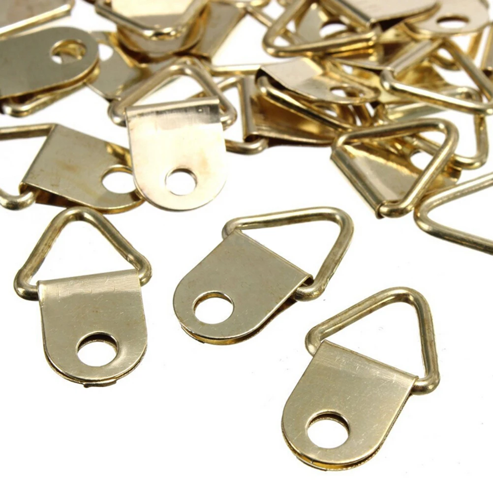 20Pcs/lot Triangle Golden Brass D-Ring Picture oil Painting Mirror Frame Wall Mount Hooks Hangers Wholesale
20Pcs/lot Triangle Golden Brass D-Ring Picture oil Painting Mirror Frame Wall Mount Hooks Hangers Wholesale