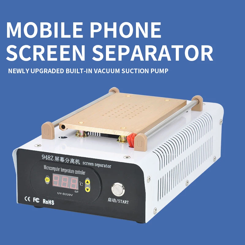 Mobile phone screen separation machine LCD screen removal machine repair constant temperature heating table separator remove
Mobile phone screen separation machine LCD screen removal machine repair constant temperature heating table separator remove